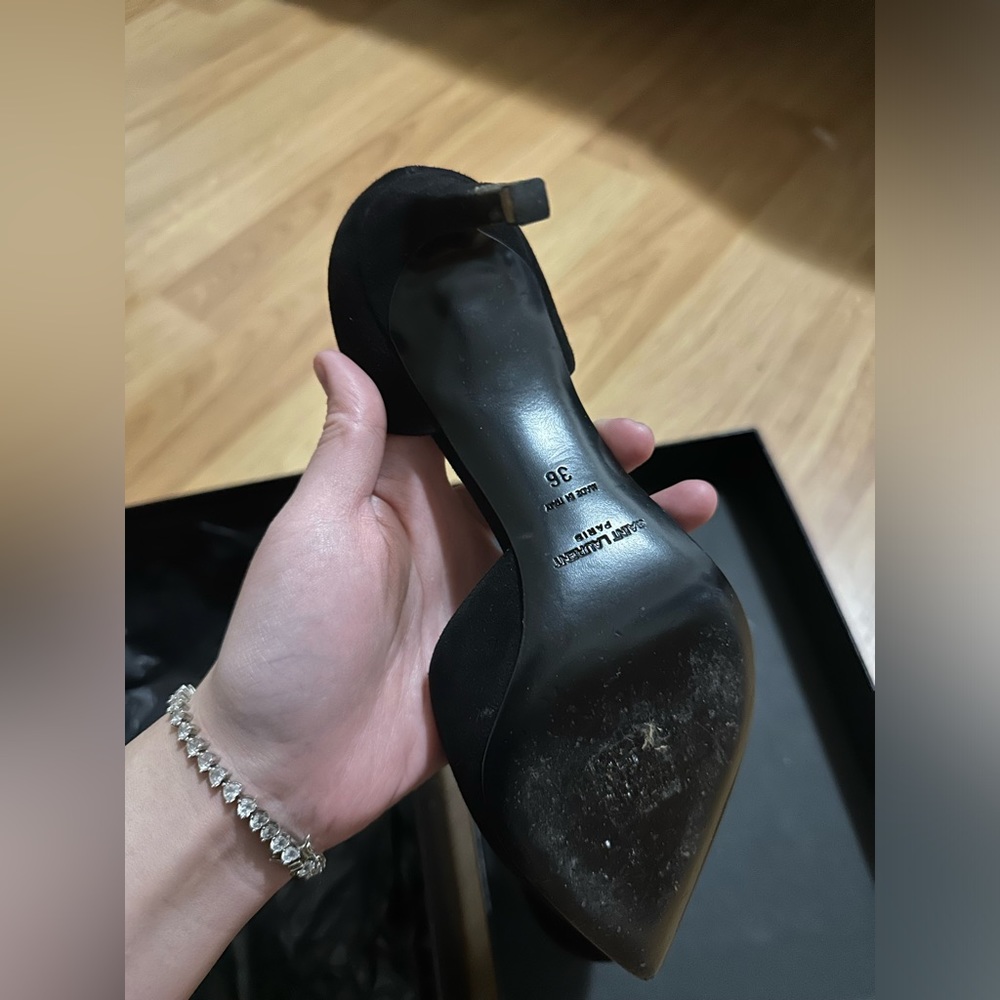 Yves Saint Laurent YSL black suede D'orsay heels size 36 - Picture 8 of 12